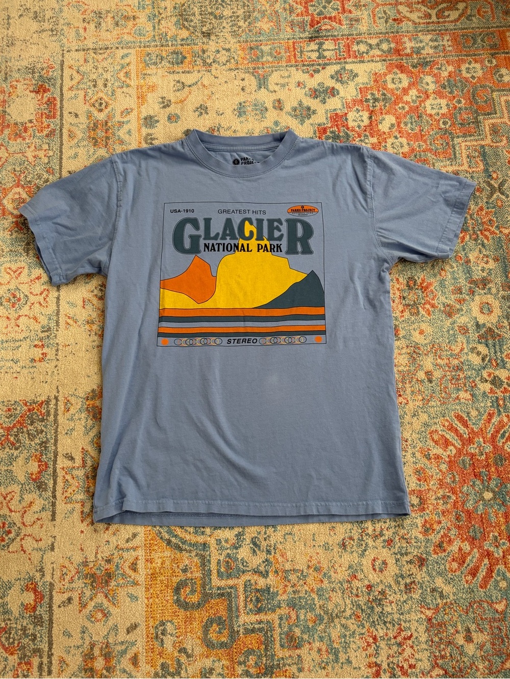 Parks Project Glacier National Park Blue Short-Sleeved Tshirt